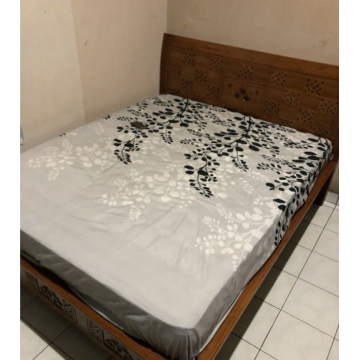 COD Jawa Dipan Tempat Tidur Bahan Kayu Jati Ukuran No.1 200 x 180 Pengiriman Dari Jepara Harga Belum