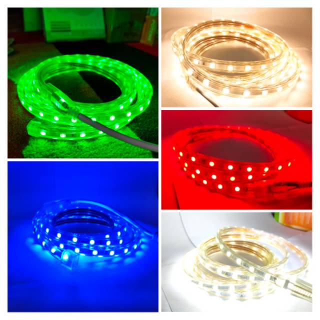 led strip Ac 220v paket 40 meter lampu selang led lampu hias plafon