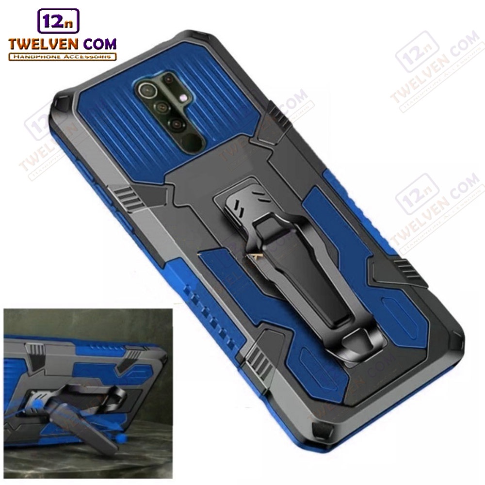 Case Shockproof Xiaomi Redmi 9 Armor Hardcase Stand Clip