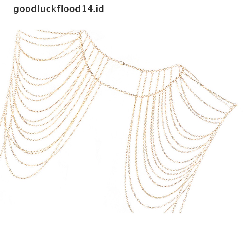 [OOID] Style Fashion Sexy Body Women Jewelry Tassels Link Body Shoulder Chain Necklace ID