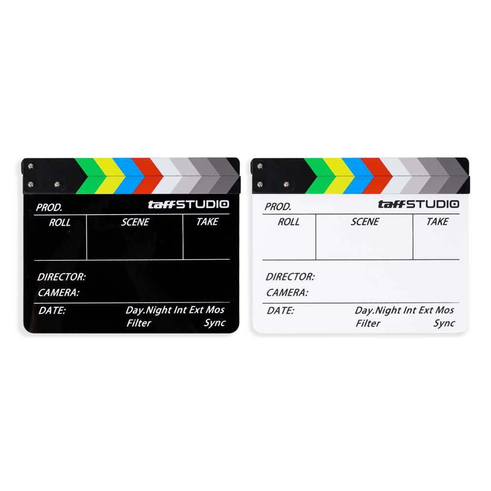 TaffSTUDIO Profesional Clapper Board Colorful Acrylic - TS-3EL