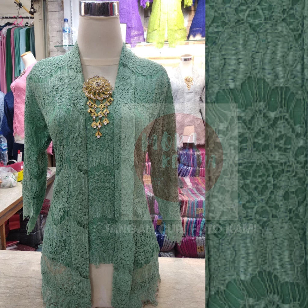 kebaya kutu baru lengan 7/8_kebaya brukat_kebaya_kebaya kutu baru modern_kebaya encim_kebaya wisuda murah-MINT