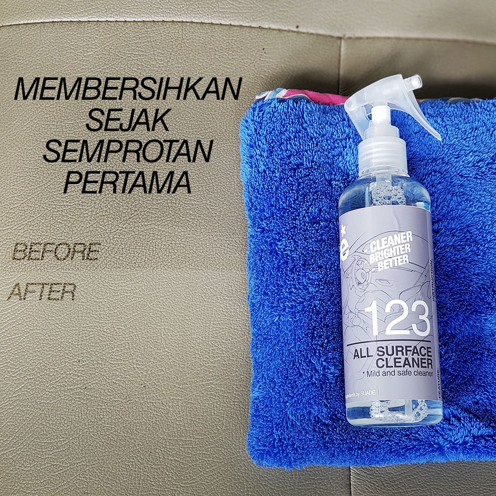 Pembersih Interior Mobil LUMOBRITE 123 ALL SURFACE CLEANER 200ml APC Purpose Dashboard Door Trim Plafon Jok Semi Kulit Sintetis Beludru Kain Plastik Karpet Pintu Dalam Fabric Serbaguna Dasbor