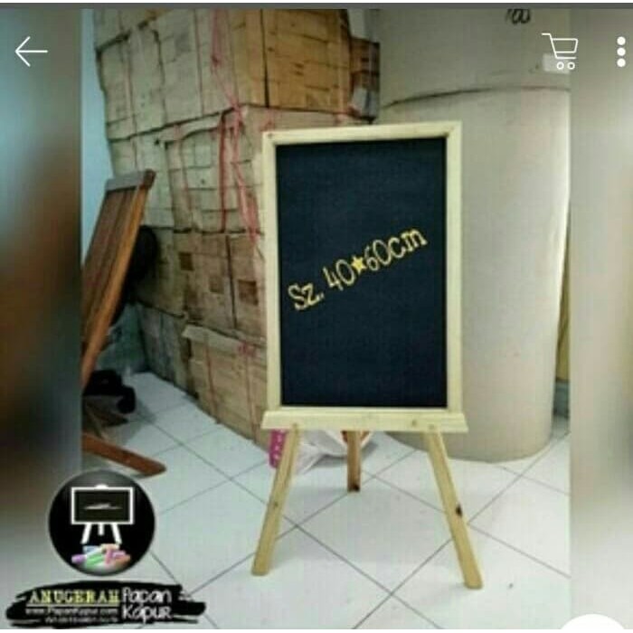 

Terlaris!! Papan Tulis Kapur Dekorasi Wedding 40X60 Stand 80