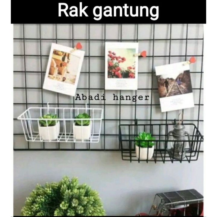 keranjang besi gantung / rak gantung minimalis