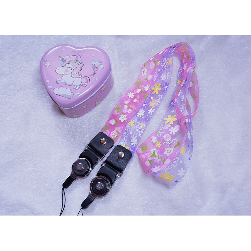 Gantungan Hp Flower Transparan Lucu Cute Lanyard Tali Hp