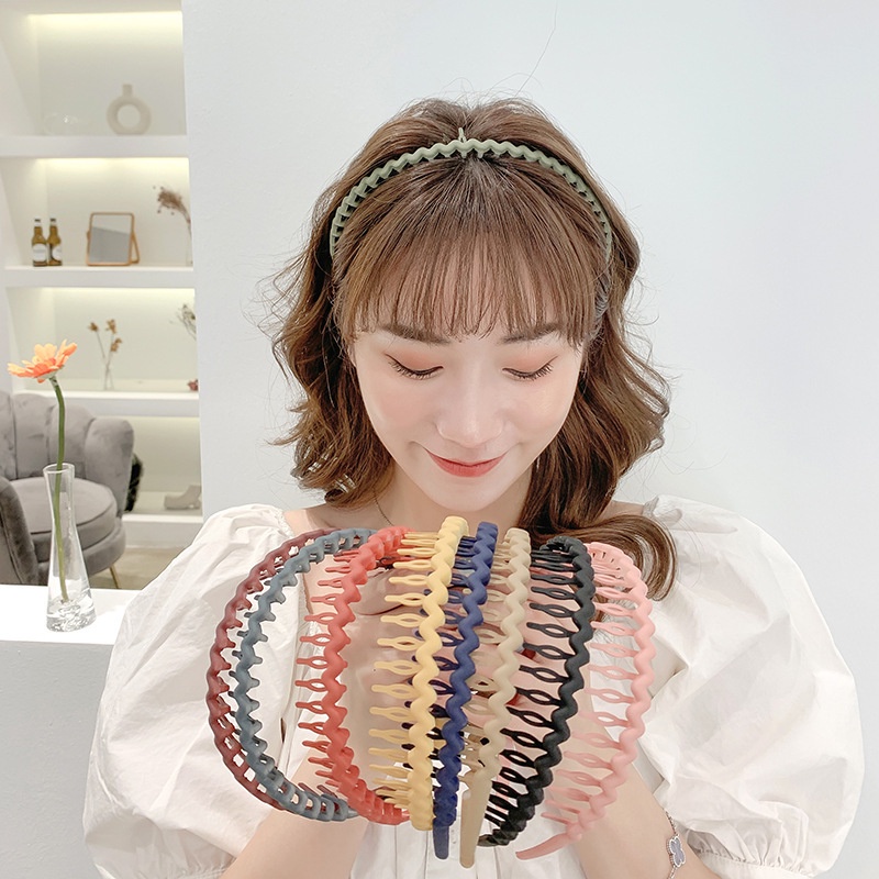 ✅ Bisa COD Bando Wanita Korea Sirkam Bentuk Gelombang Zigzag Bando Wanita Fashion Korea