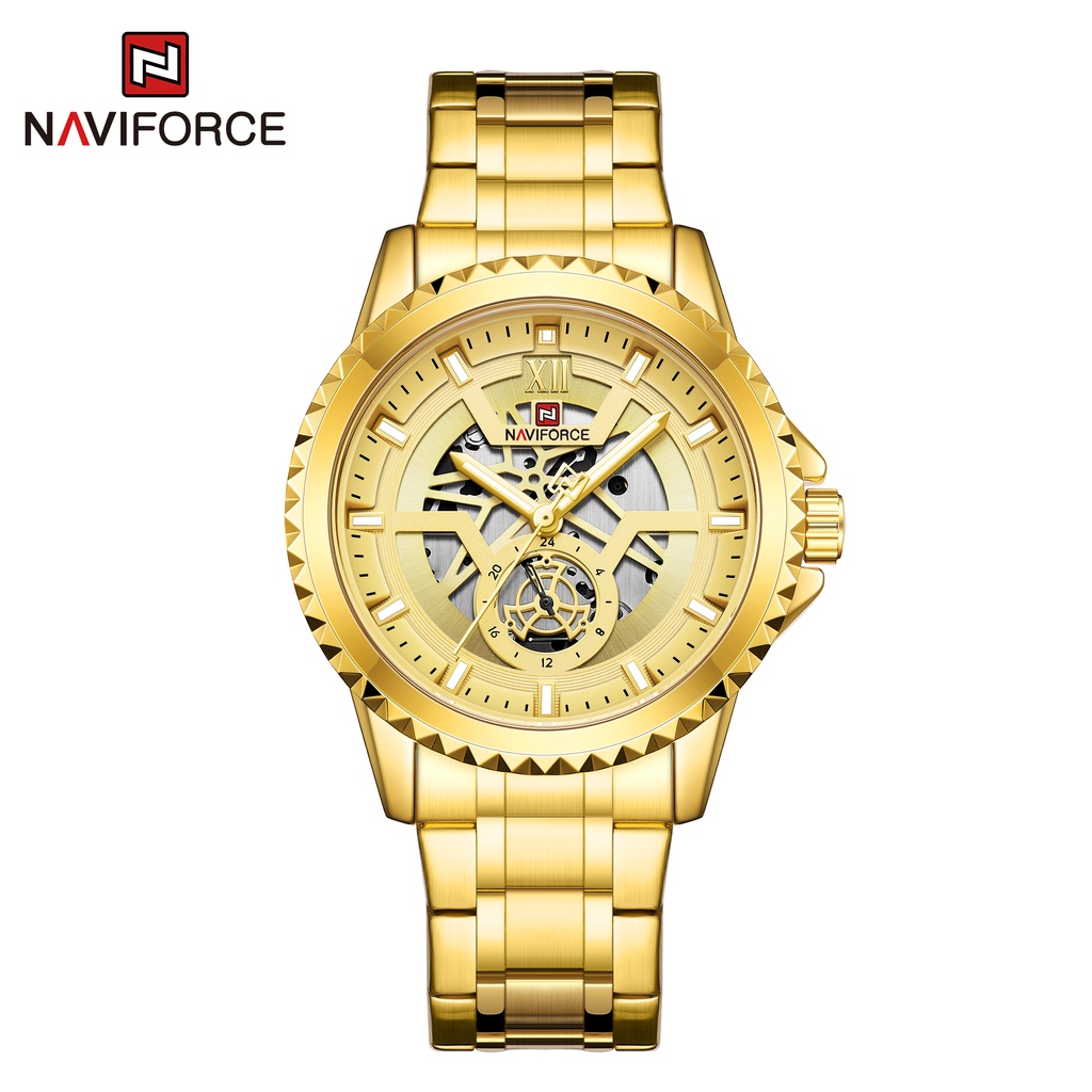 NAVIFORCE Jam Tangan Analog Pria NF-9186M Stainles Steel