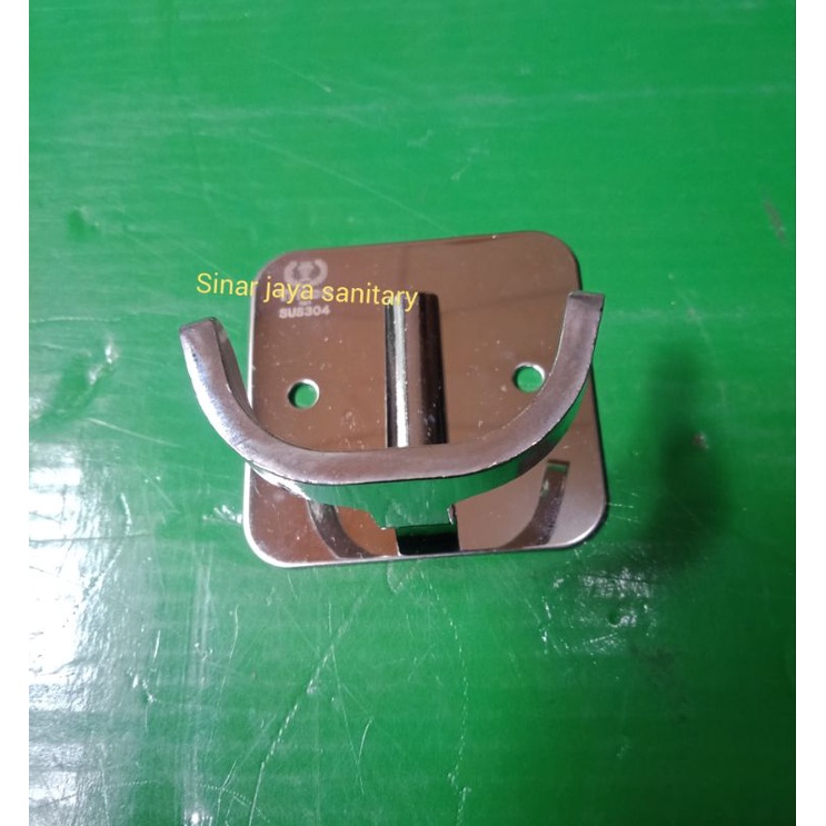 Robe hook double kaitan stainless SUS 304 / Roobe hook /  Gantungan baju double hook / Gantungan handuk