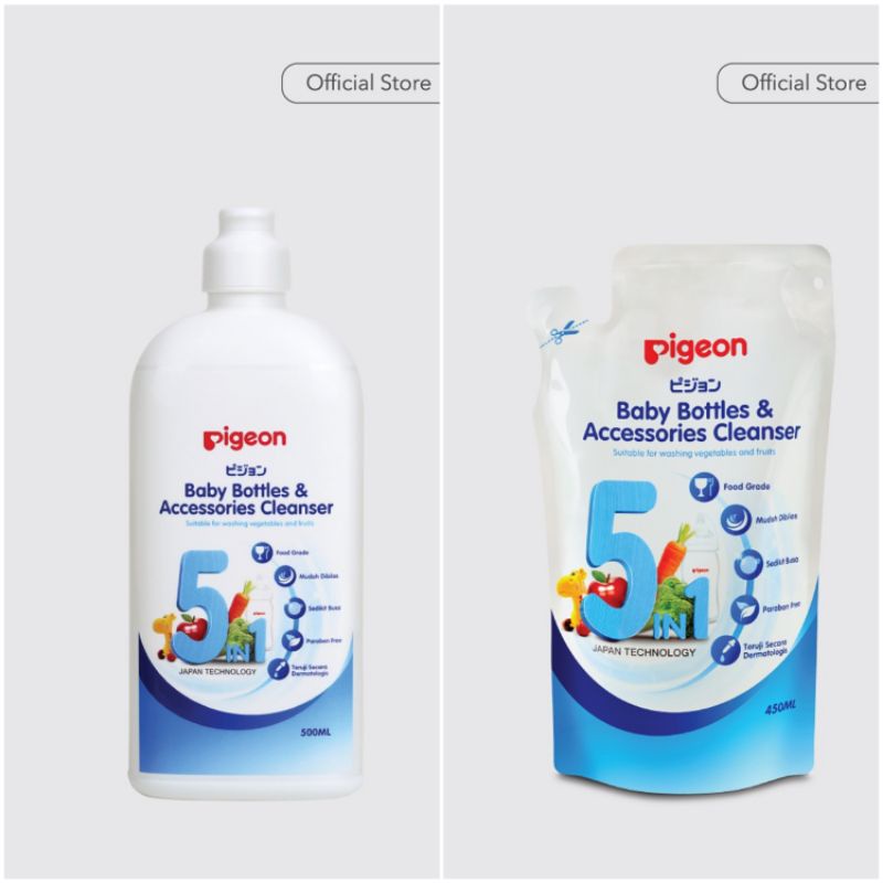 PIGEON BABY BOTTLES &amp; ACCESSORIES CLEANSER/Laundry Datergent 500ML BOTOL /450ML REFFIL Sabun pencuci botol