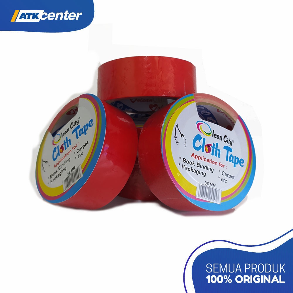 

Cloth Tape / Lakban Kain Olean City 1.5" (36 MM X 10 M) Merah