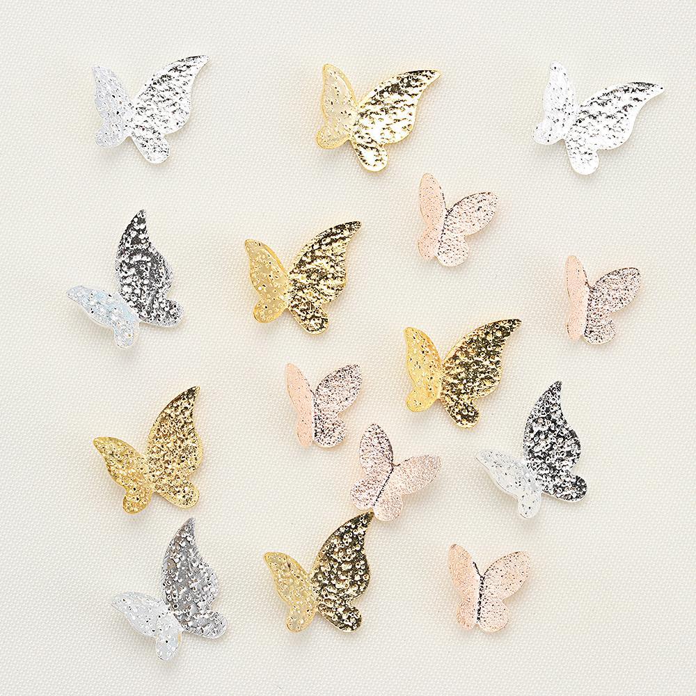 R-flower Nail Art Dekorasi Logam Decals Glitter Studs 3D