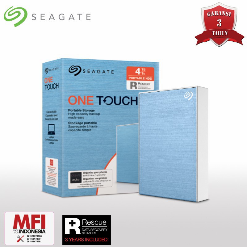 Seagate One Touch HDD External 4TB - Harddisk Eksternal 4TB