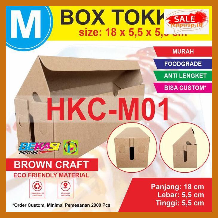 

89Ukoi8- Hkc-M00 Box Eco Friendly Dus Hot Dog Kentang Hotang Uk 18X5,5X5,5 Cm - Kraft Polos U8Yuoi-