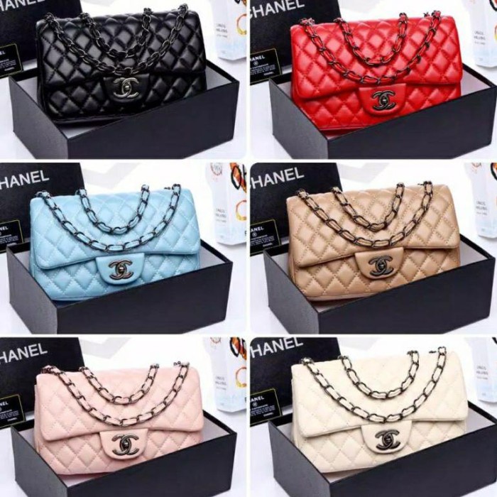 

✨ BISA COD ✨ TAS IMPORT MAXY FREE BOX & PAPERBAG CLASSIC ACC. HITAM BAHAN LAMBSKIN