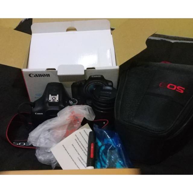 Canon 1300d second, fullset, tas,pembersih lens