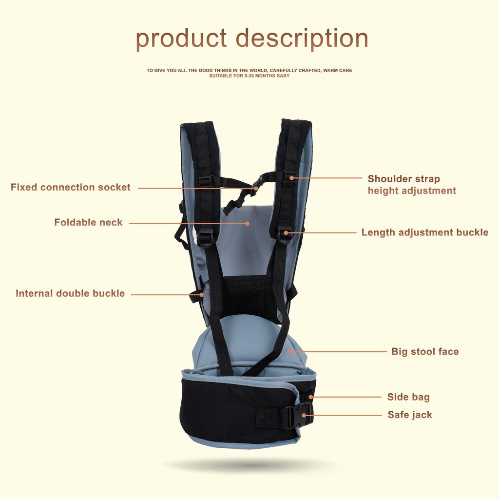 Gendongan Bayi Hadap Depan Hipseat 5in1 / Baby Carrier / Hip Seat Bayi Tuturu Duduk gendingan Kangguru chn