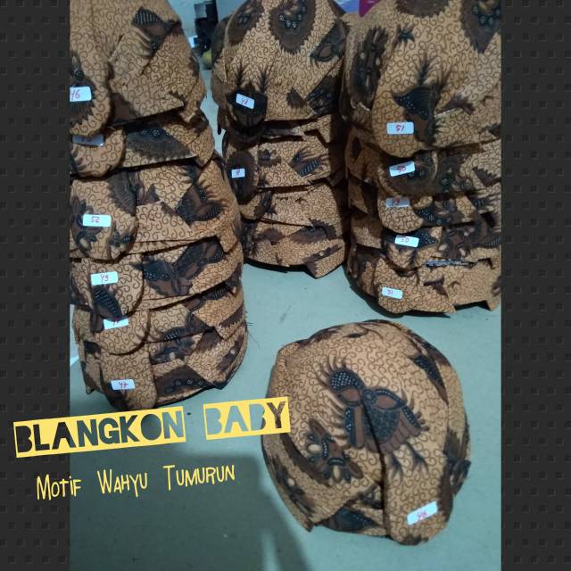 Blangkon Baby Motif Wahyu Tumurun Warna Sogan