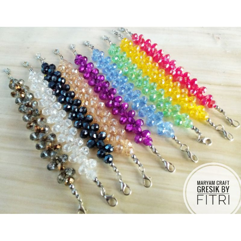 KONEKTOR MASKER HIJAB KRISTAL CEKO ORI