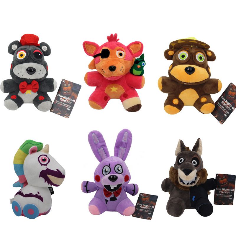 Five Nights at Freddy's Pizza Simulator Rockstar Foxy Buny Bear Wolf Plush Toys