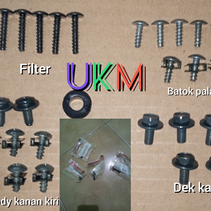 baut paketan mio soul karbu plus baut bok filter