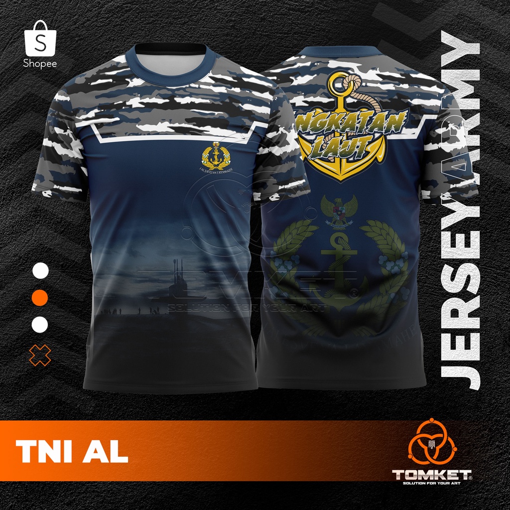 Baju Jersey Full Printing TNI AL-7