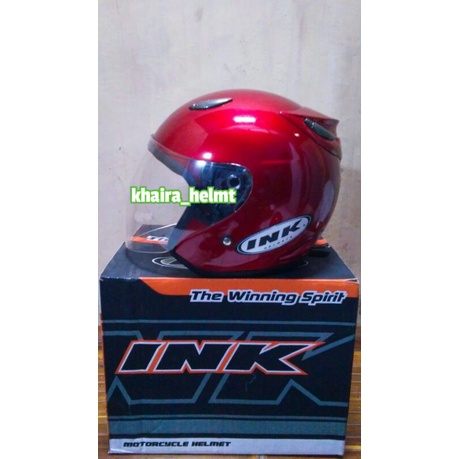 HELM INK SUPER TOP PREMIUM-Merah maroon