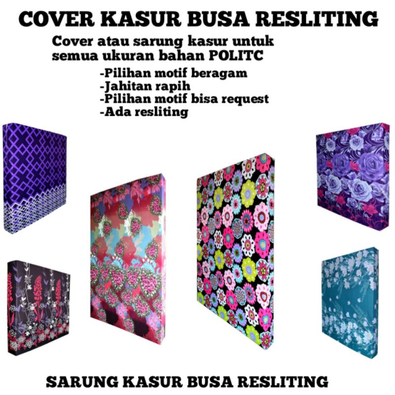 Sarung Kasur Busa Resliting tebel 20cm no 1,2,3,4,5//sarung kasur busa Inoac, Royal dll//sarung kasu