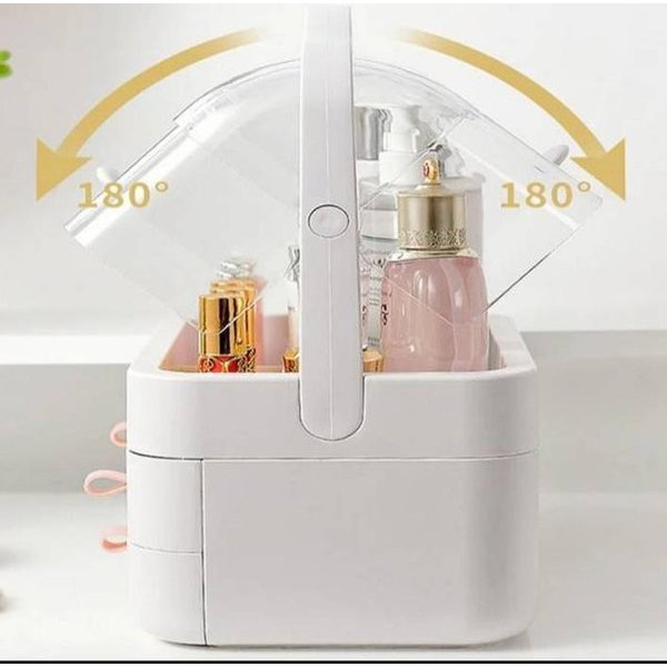 ERK Rak Kosmetik Portable Kotak Make up Storage Organizer Anti Air Tempat Penyimpanan Kosmetik