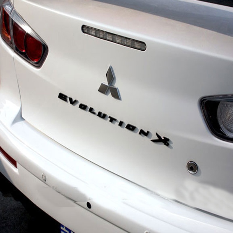 1pc Stiker Emblem Logo Evolusi X Bahan ABS Untuk Bagasi Belakang Mobil MITSUBISHI EVOLUTION X