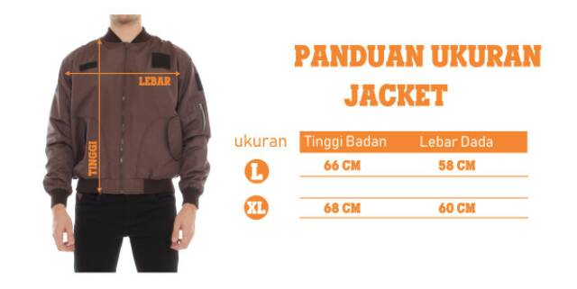 Jaket Bomber coklat emwe.co