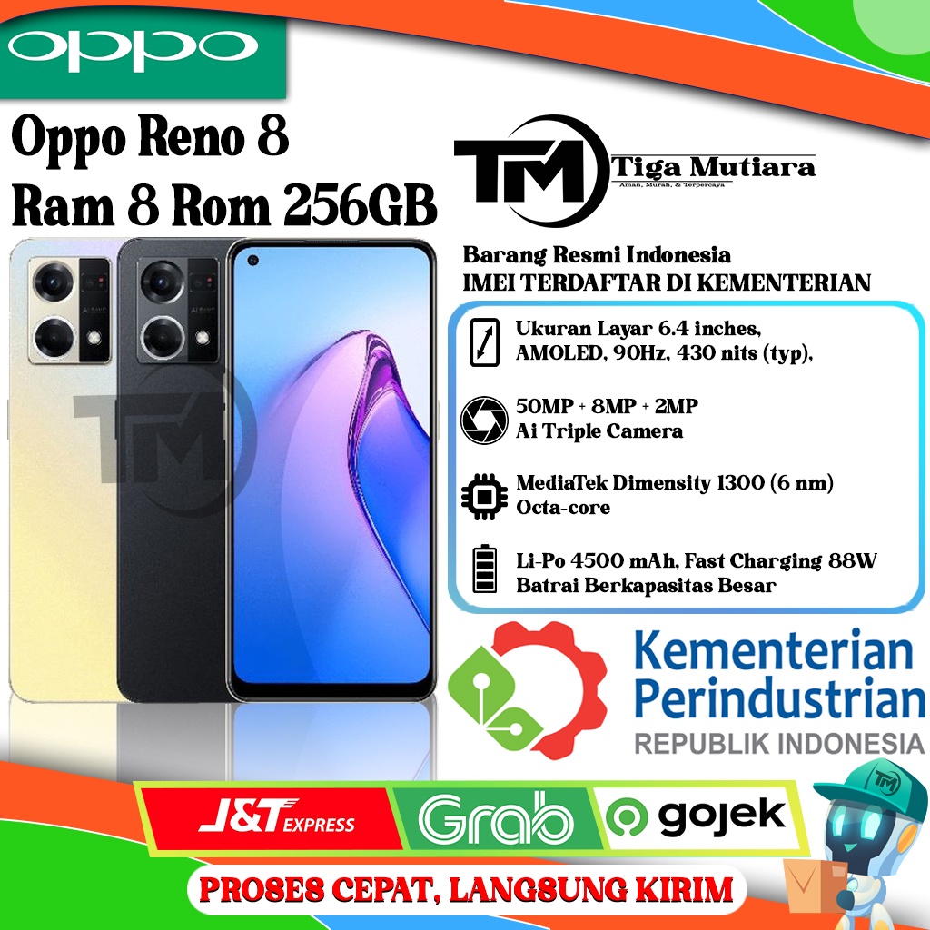 Oppo Reno 8 4G Ram 8 Rom 256GB