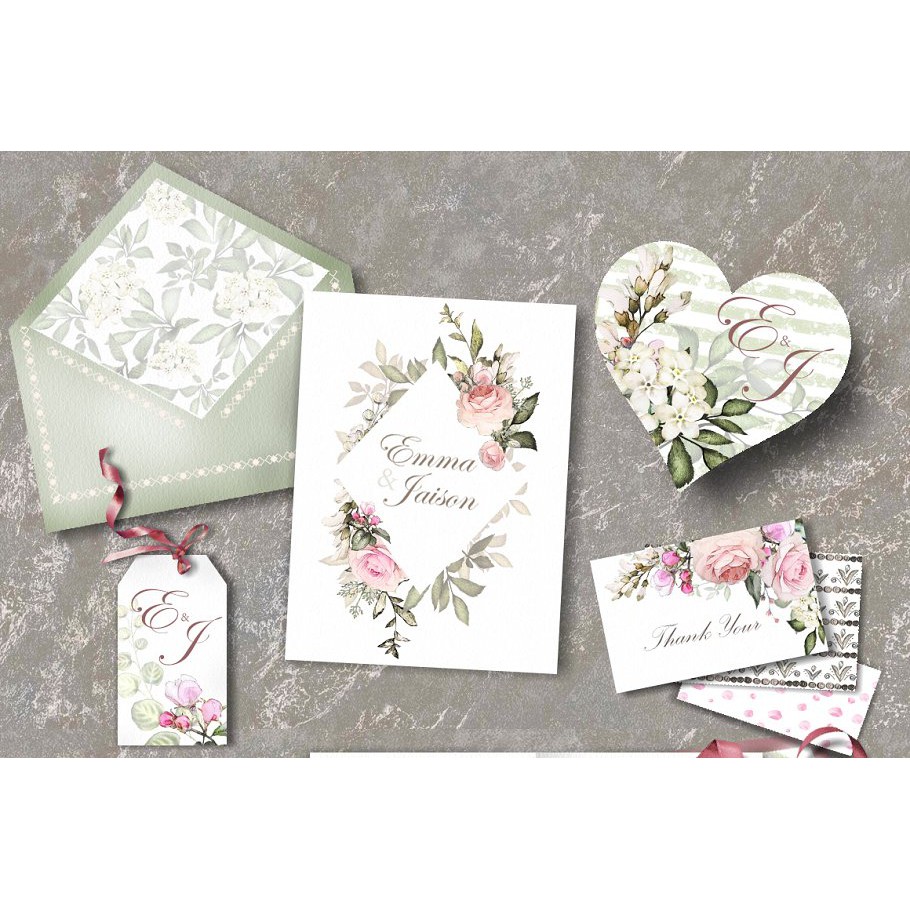 Love And Roses Floral Design Set - JPEG Ultra HD