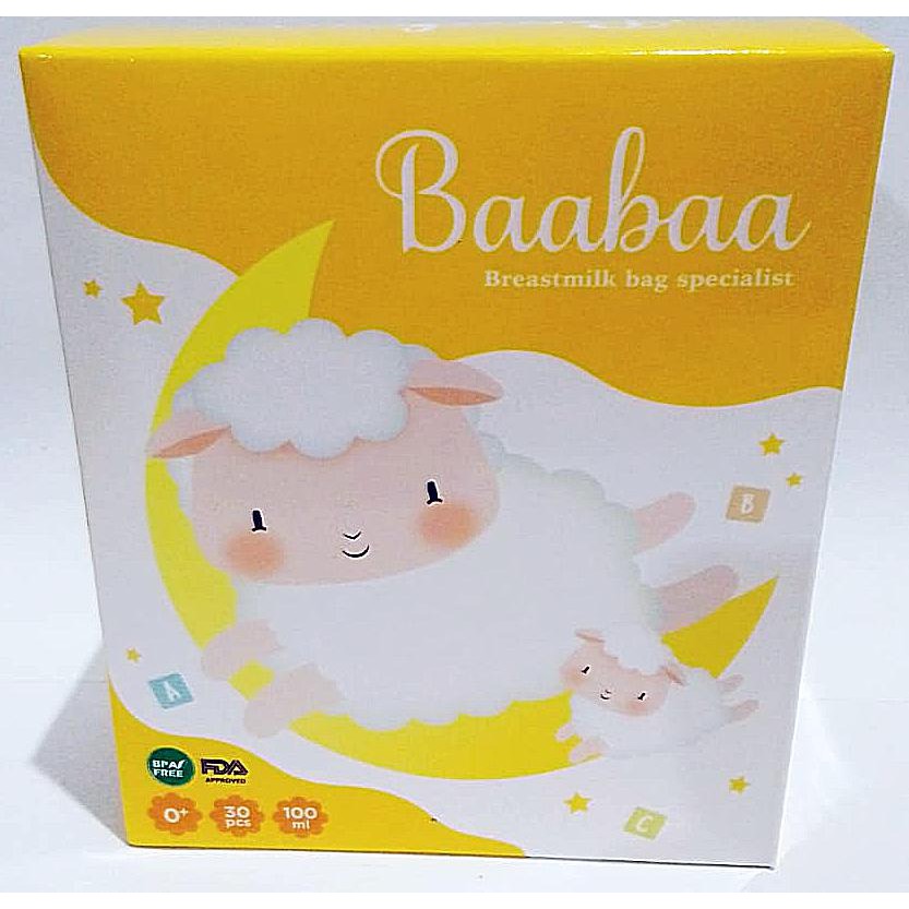 *PROMO* Baabaa Breastmilk storage Kantong Asi Pink / Blue / Clear Yellow 100ml 100 ml MADE IN KOREA