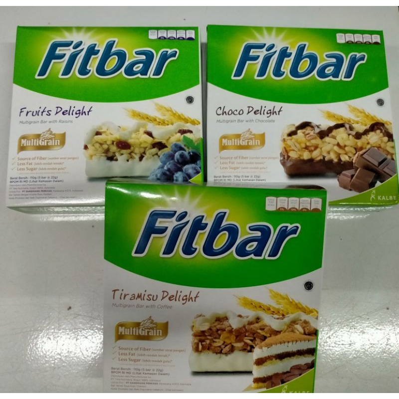 

(KSY)FITBAR CHOCOLATE, FRUIT, TIRAMISU 5 X 22GRAM