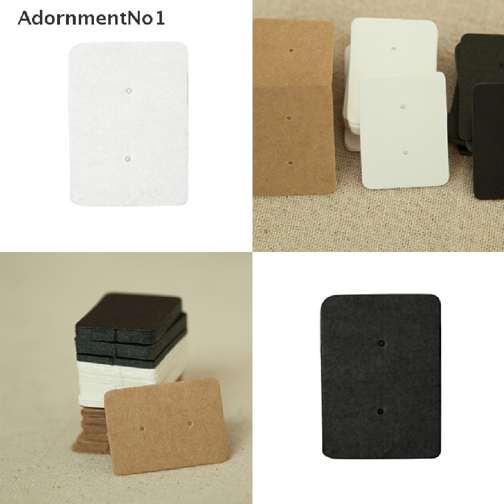 (AdornmentNo1) 50pcs / Set Kertas Kraft Gantung Anting Tusuk Untuk Display / Toko / Profesional