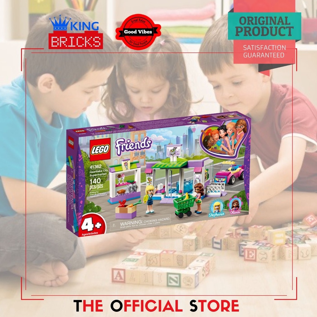 LEGO Original FRIENDS 41362 Heartlake City Supermarket - Mainan Anak Perempuan Lego Cewek Lego Mobil
