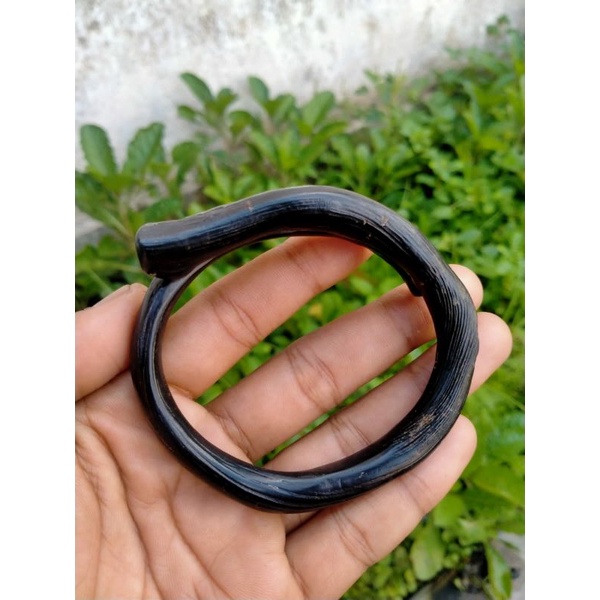 Akar Bahar hitam gelang akar Bahar hitam polos natural berserat