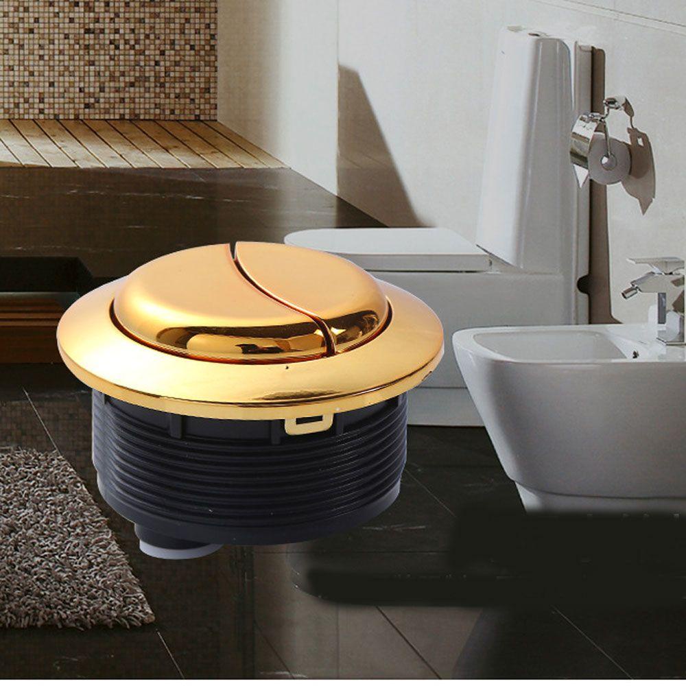 Tombol Toilet Atas New Aksesoris Tangki Air Praktis Gold