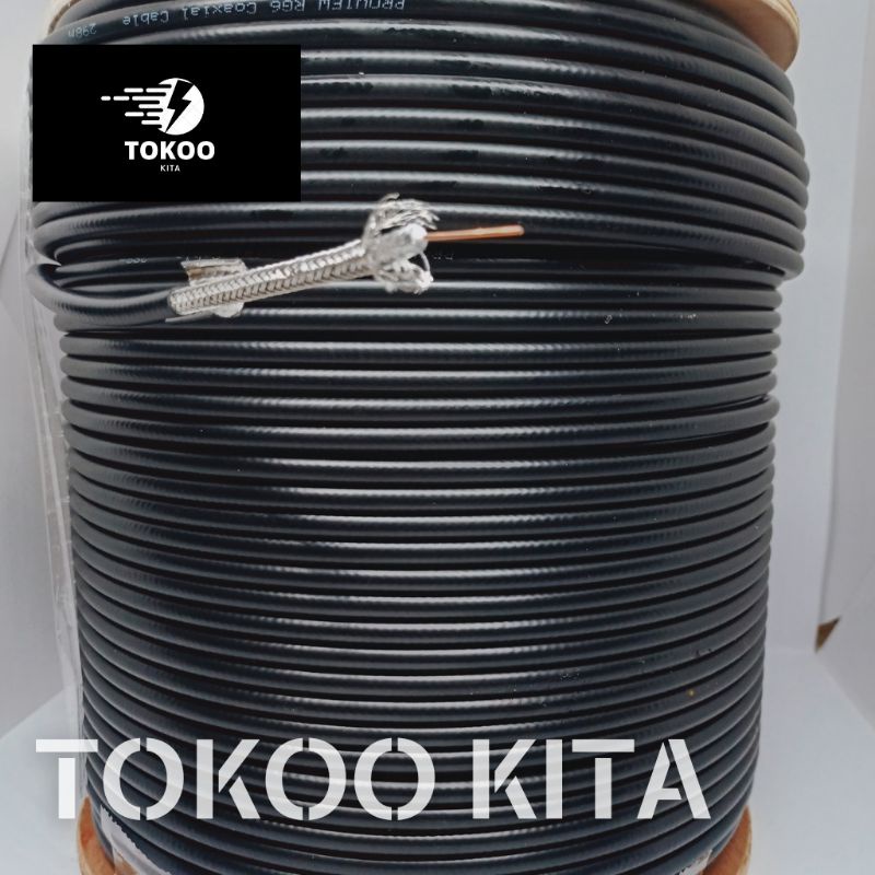 KABEL COAXIAL RG6 / KABEL TV / KABEL PARABOLA / KABEL ANTENA TV COAXIAL RG6 STANDAR USA