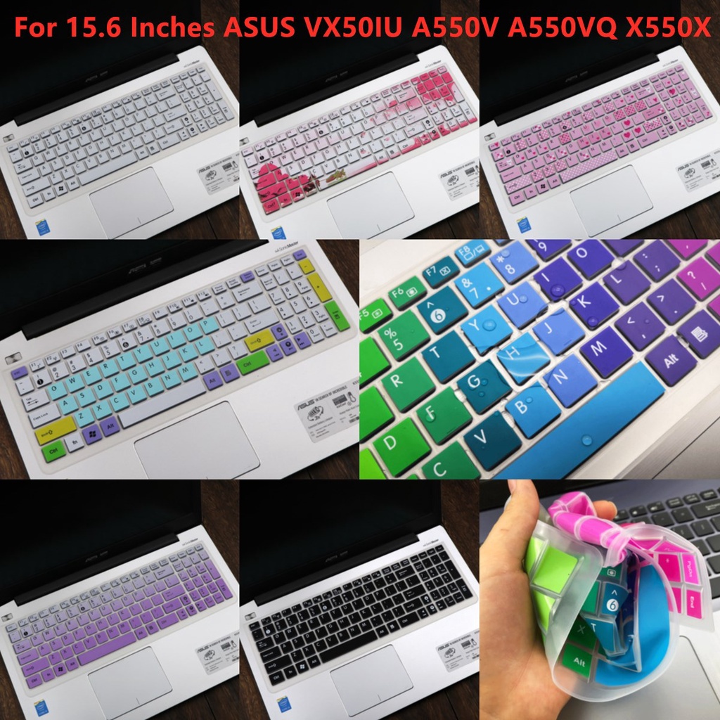 For 15.6 Inches ASUS VX50IU A550V A550VQ X550X Soft Ultra-thin Silicone Laptop Keyboard Cover Protector