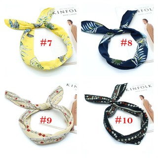 BANDANA SILANG KOREA  KELINCI  HAIRBAND FULL KAWAT MOTIF 