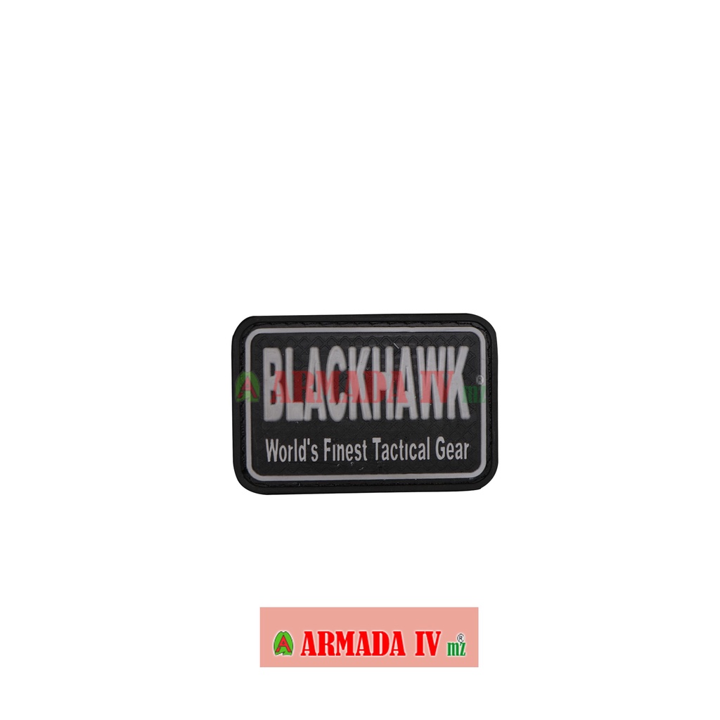 Patch Rubber Velcro Tulisan BLACKHAWK