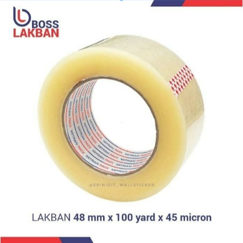 

Lakban Putih Bening mitran pack Transparant Isolasi 2 inch 90 yard Setebal Daimaru