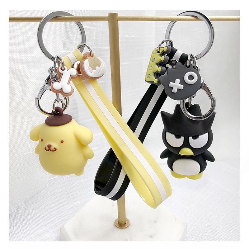 Sanrio Cute Keychain Kuromi Melody Hello Kitty Cinnamoroll Cartoon Character Bag Pendant