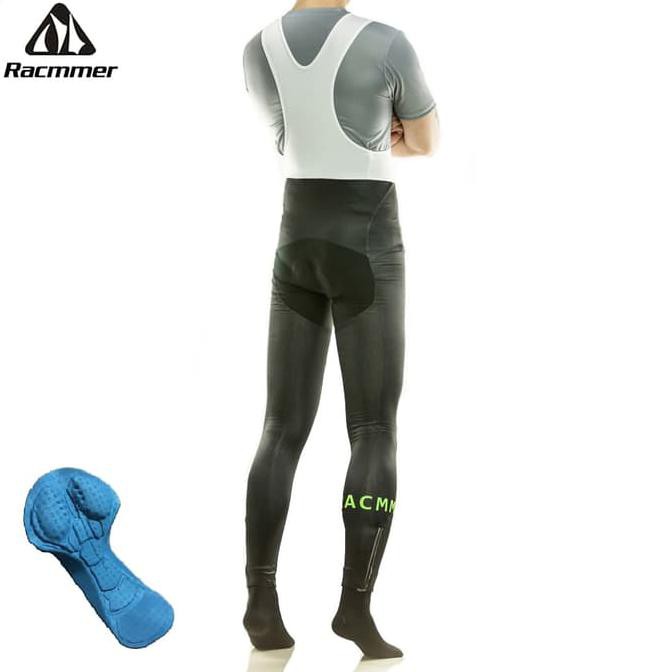 Celana Sepeda Panjang Berpadding Model Bib Racmmer Seri 05 Warna D - Bibstraps Putih, 5Xl