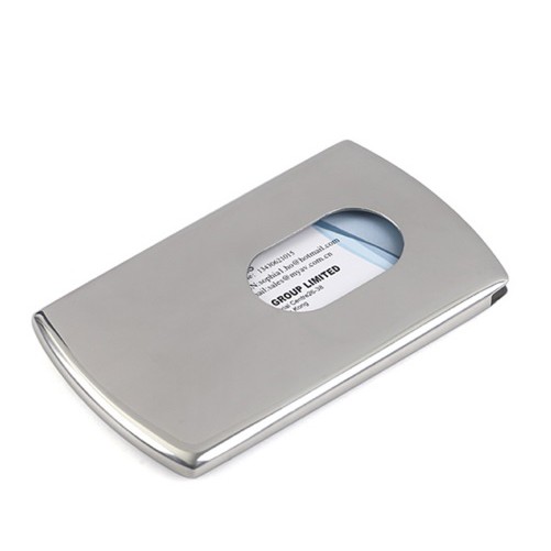 Card Holder Tempat Kartu Nama Stainless slide