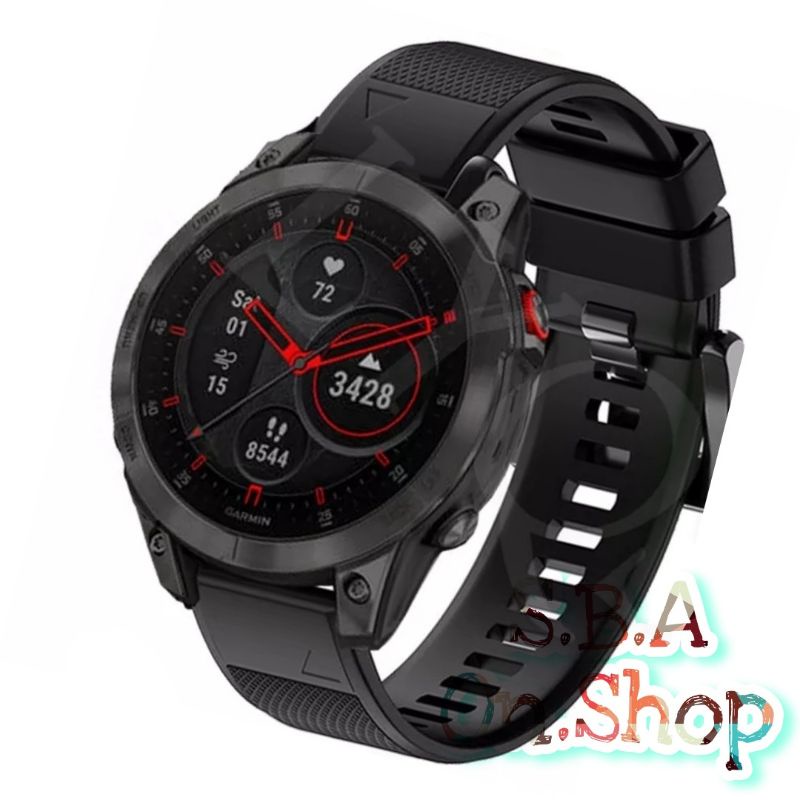 Strap Rubber Silicone Quick Fit Easy Watch Band Tali Jam Garmin Epix 2 Gen 2 Pro 47mm  Solar Sapphir