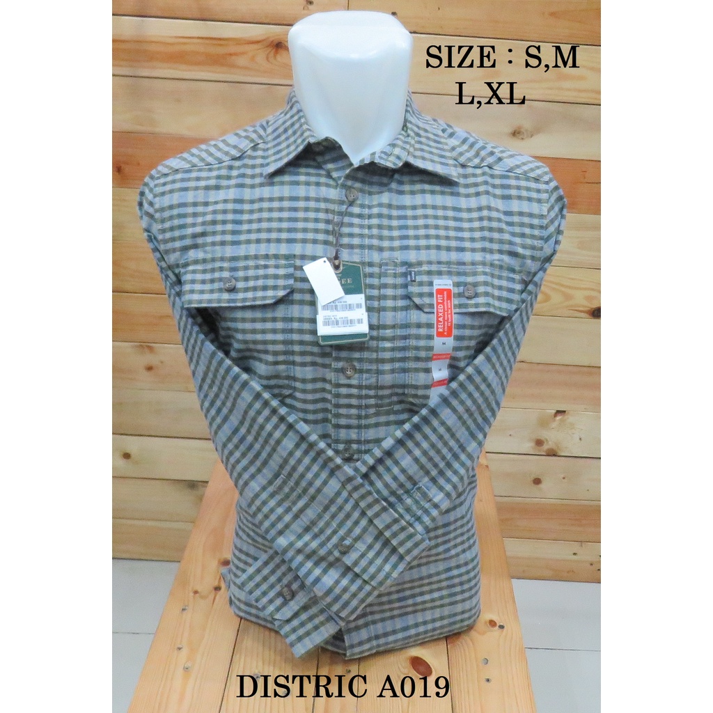 KEMEJA PRIA LENGAN PANJANG MEREK MGEE ART : DISTRIC A019 GREN PRICE Rp 576.900