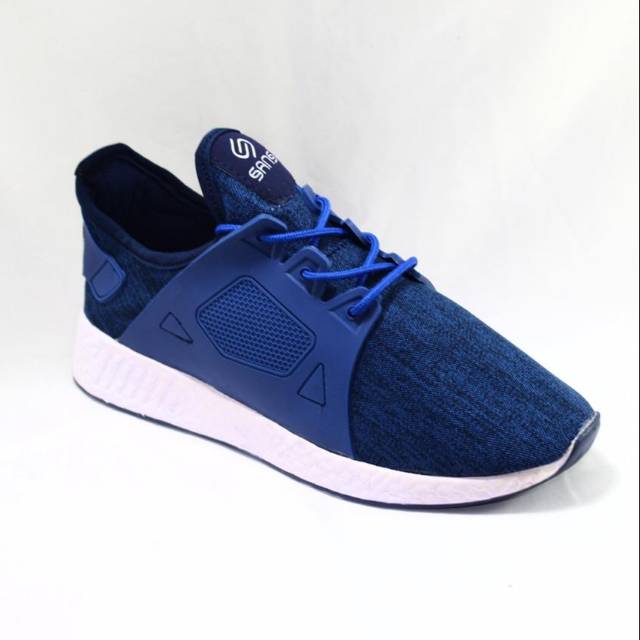 Sepatu sneakers pria sans original navy putih